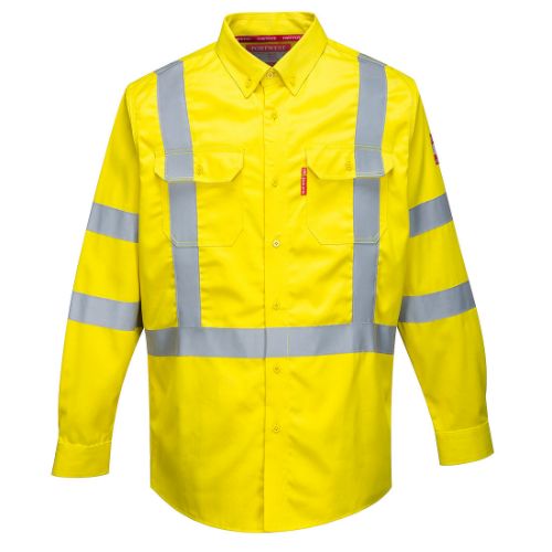 Portwest Bizflame 88/12 FR Hi-Vis Shirt Yellow Yellow